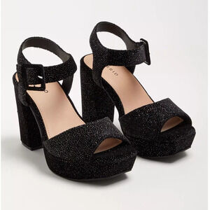 Torrid 10WW 10 Wide Width Sexy Ankle Strap Platform 4.5" Heel Open Toe Shoes New